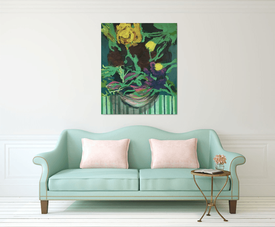 Man in flowers