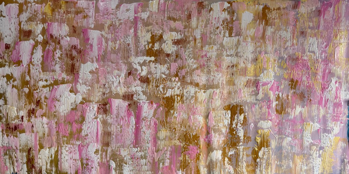 Geometric Abstract Acrylic Painting By Alanah Jarvis, 56 X 26, Rising With Purpose, Original Artwork