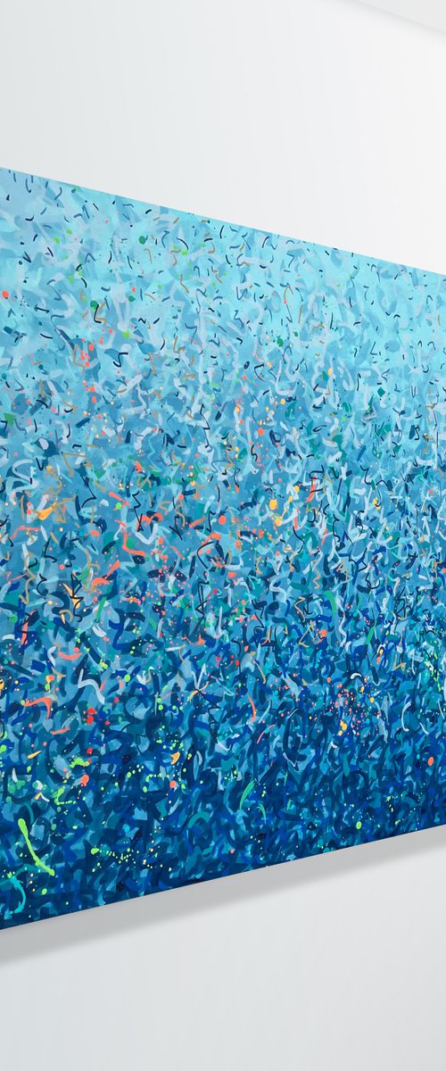Tallebudgera Water Dance 152 x 76cm acrylic on canvas by George Hall
