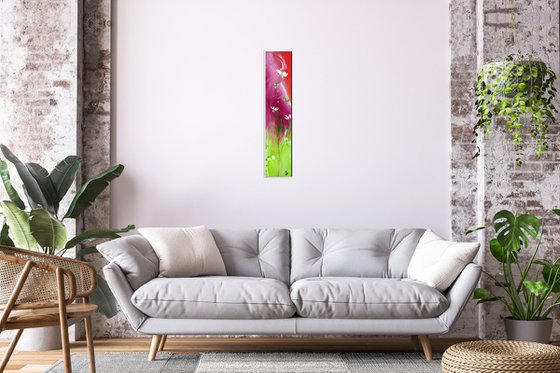 Happyness - Abstract acrylic painting, framed artwork