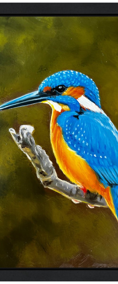 Oil Bird Triptych - Custom Commission by Angelo Di Carlo