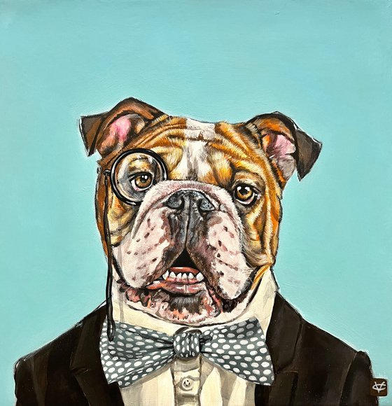 Bulldog painting called 'Boris'