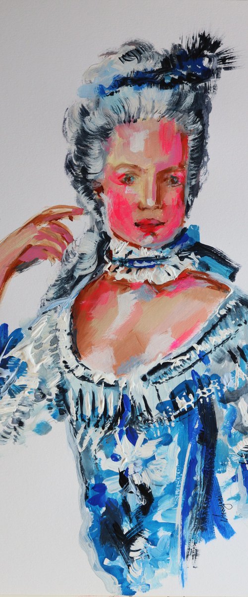 Marie Antoinette in Blue by Antigoni Tziora