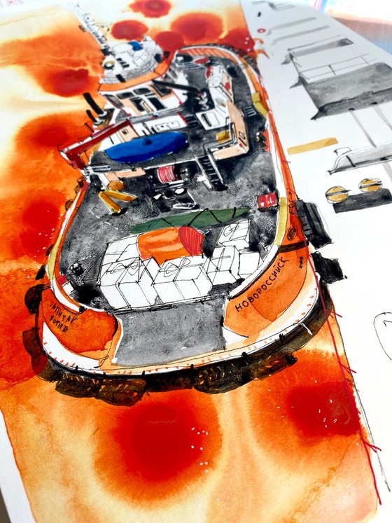 Fiery Tugboat Glow