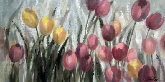 Tulips in the Rain