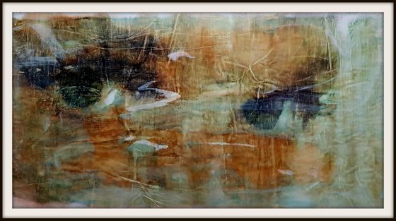 Sahara (n.307) - 112 x 60 x 2,50 cm - ready to hang - mix media painting on stretched canvas