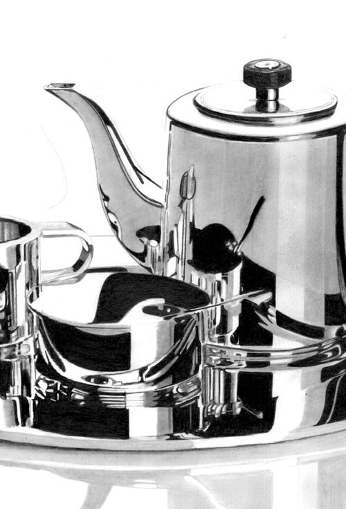 Chrome Tea Set by Paul Stowe