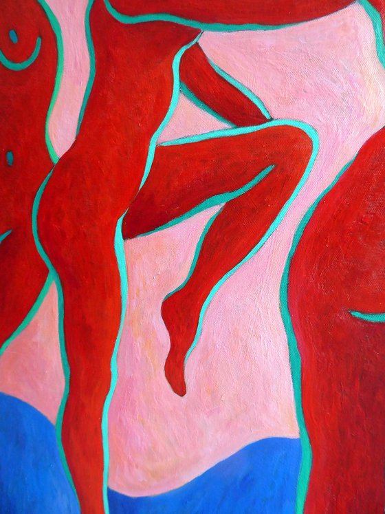RED NUDES DANCING