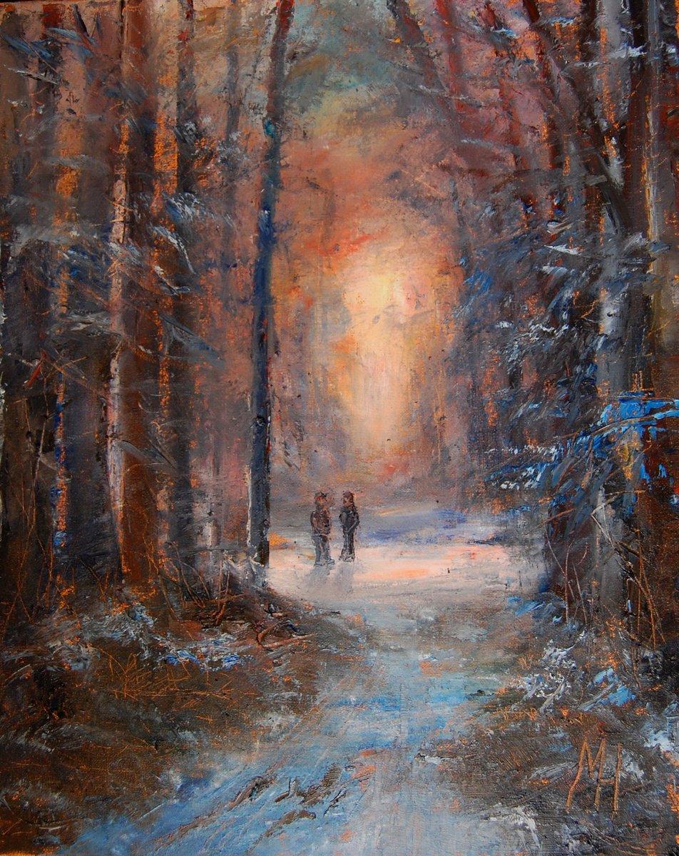 Late in the woods by Mikhail Nikitsenka
