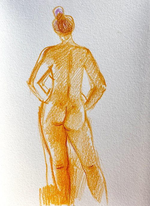 Nude sketch 2 by Inna Pantelemonova