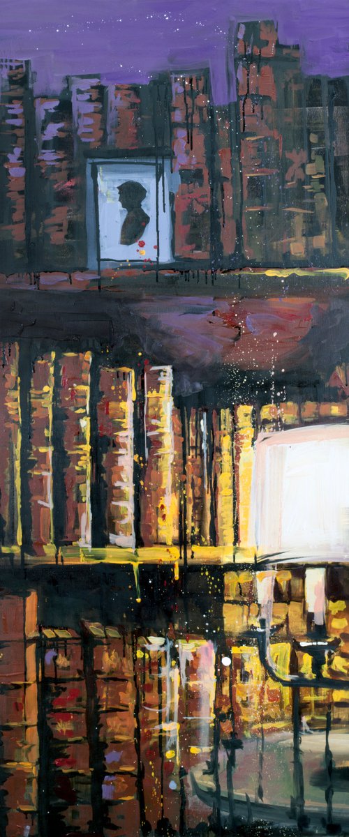 Portrait on a bookshelf by Alexandr Klemens