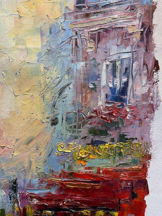 Paris umbrellas. Pastel mood