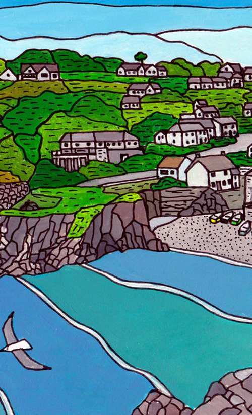"Cadgwith cove from the coast path" by Tim Treagust
