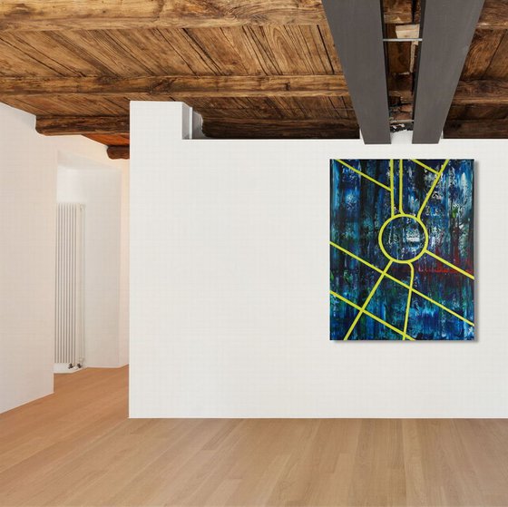 Columbus Circle, New York City (80 x 100 cm) (32 x 40 inches) oil