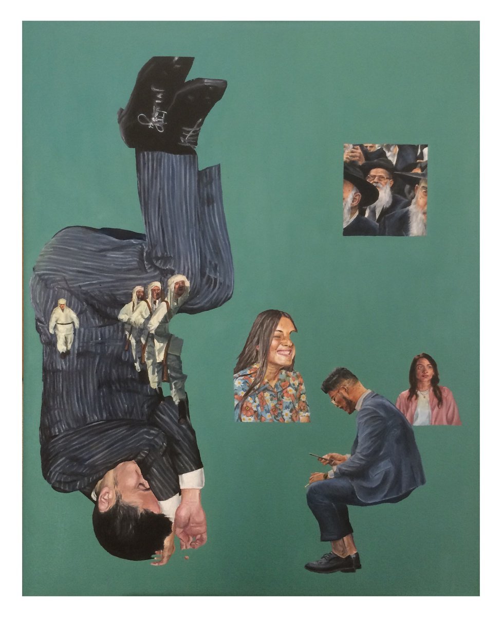 Photorealistic Portrait Oil Painting By J R Root, 22 X 18, Images On The Internet, Original Artwork