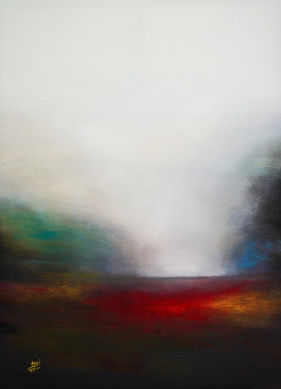 'Misty Mornings' Large Abstract Painting