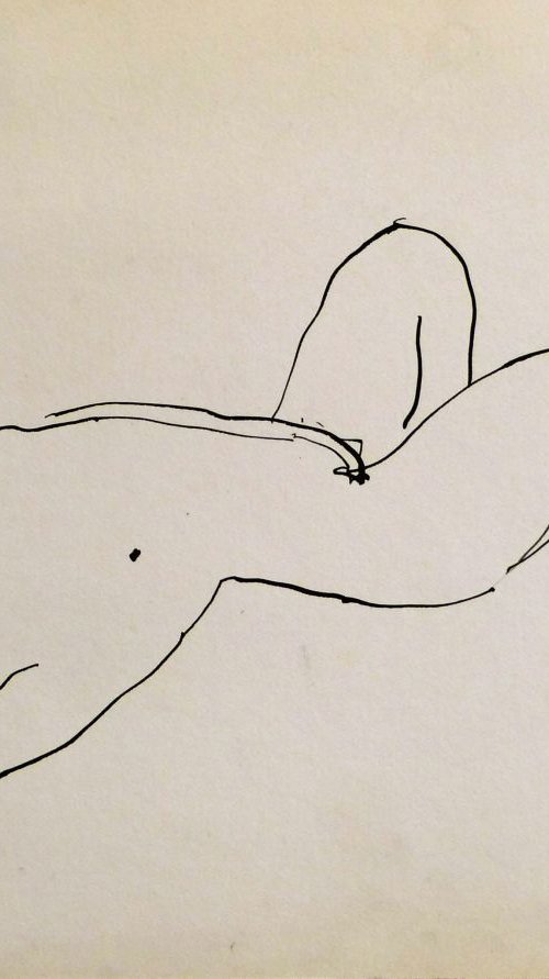 Reclining Nude 3, 32x24 cm by Frederic Belaubre