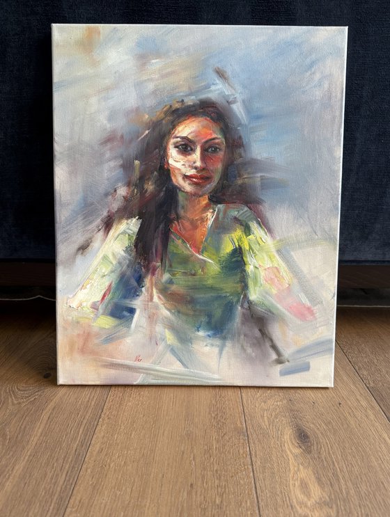 The girl - riding into Spring