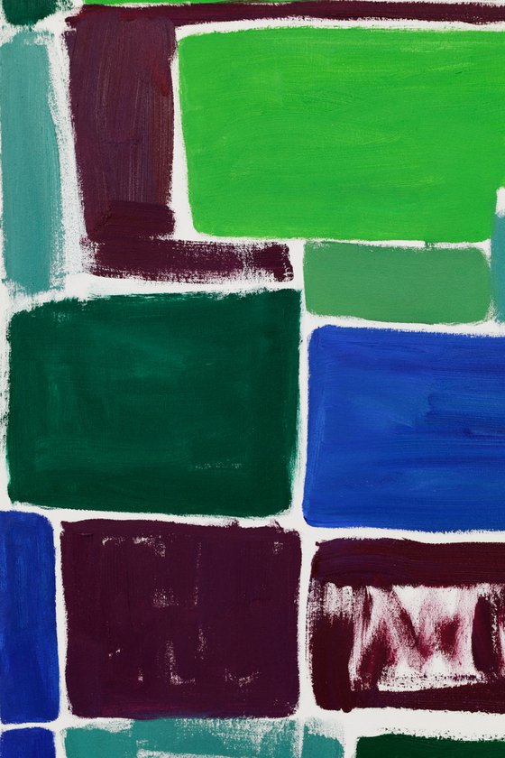 Squares / Green Purple