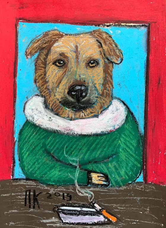 Smoking dog #35