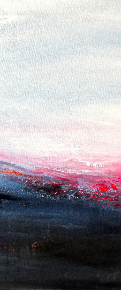 "Distant Fires" 24"x24" by Laura Spring