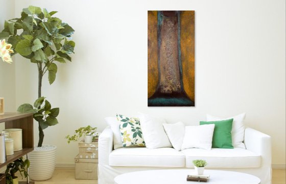 Tree of Life (Arbre de vie), oil on canvas 120x60 cm