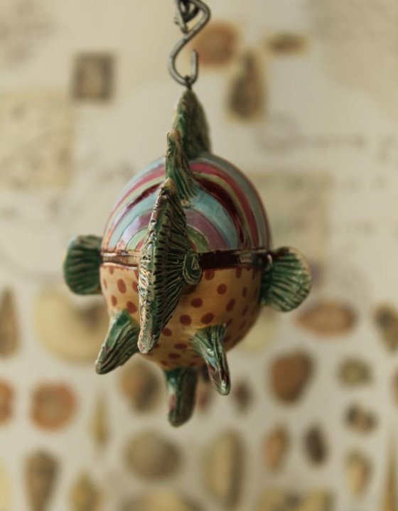 Flying Fish. Tiny hanging sculpture