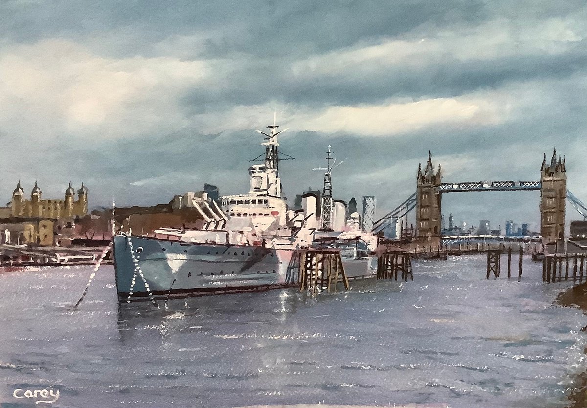 London scene, HMS Belfast by Darren Carey