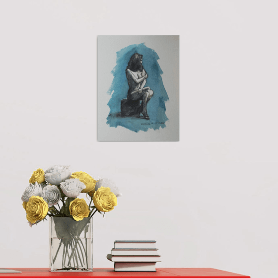 Seated female nude