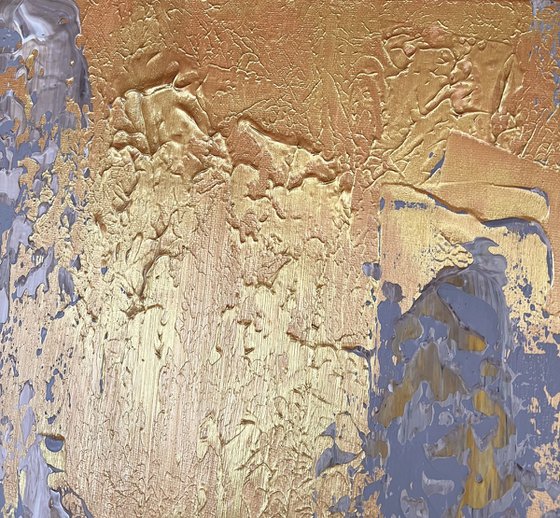 Large Golden Texture Abstraction