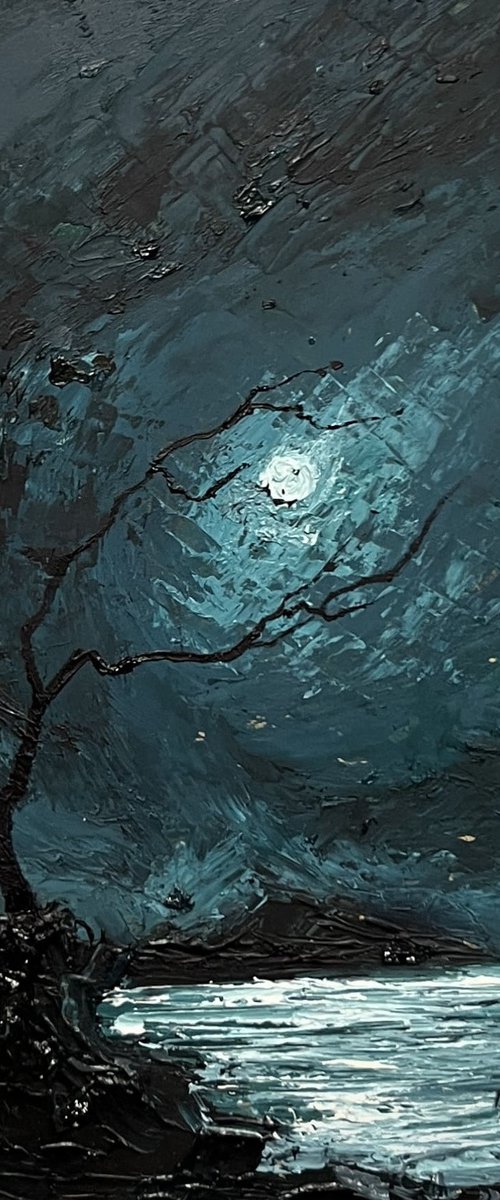 Moody moon by Mykhailo Khalin