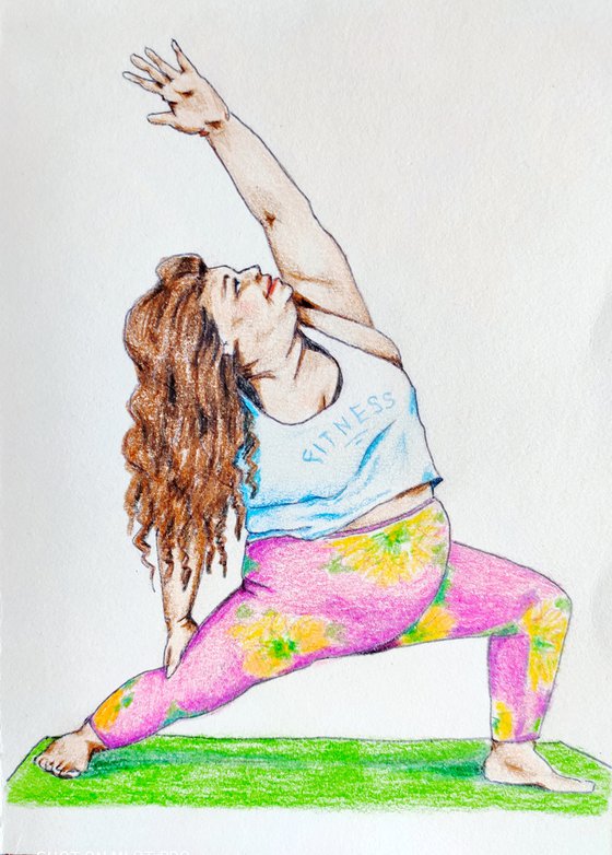Fitness. Pencil drawing by Svetlana Vorobyeva