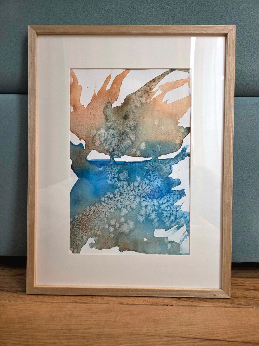 Abstract Watercolour , Terra Incognita By Jenny Tsoneva, 12 X 16, Artwork For Sale On Artfinder