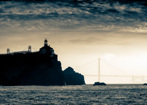 Golden Gate Bridge - San Francisco ( Vintage Print ) by Stephen Hodgetts Photography