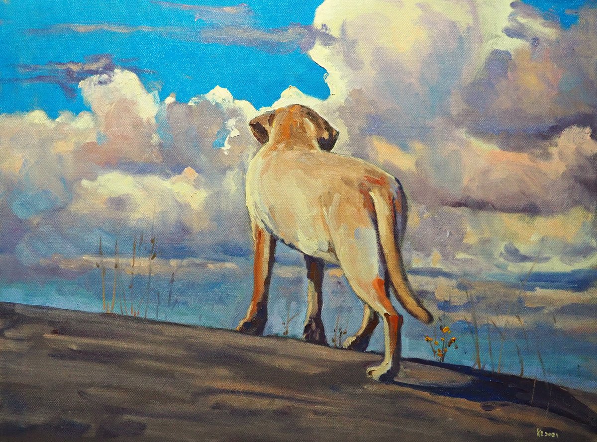 Impressionistic Landscape Oil Painting By Yuanyuan Liu, 31 X 24", Summer Landscape, Original Artwork