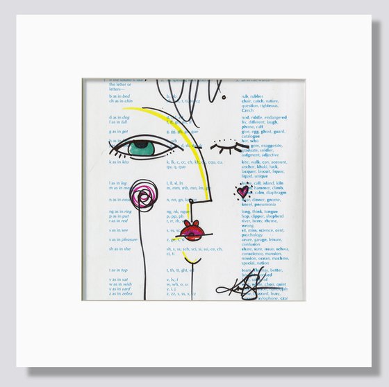 Funky Face Goddess Collection 1 - 6 Artworks in mats by Kathy Morton Stanion