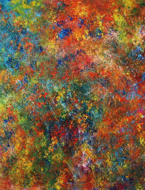 Abstract,red,yellow,orange,green, christmas sale was 1200 USD now 945 USD. by Viorel Scoropan