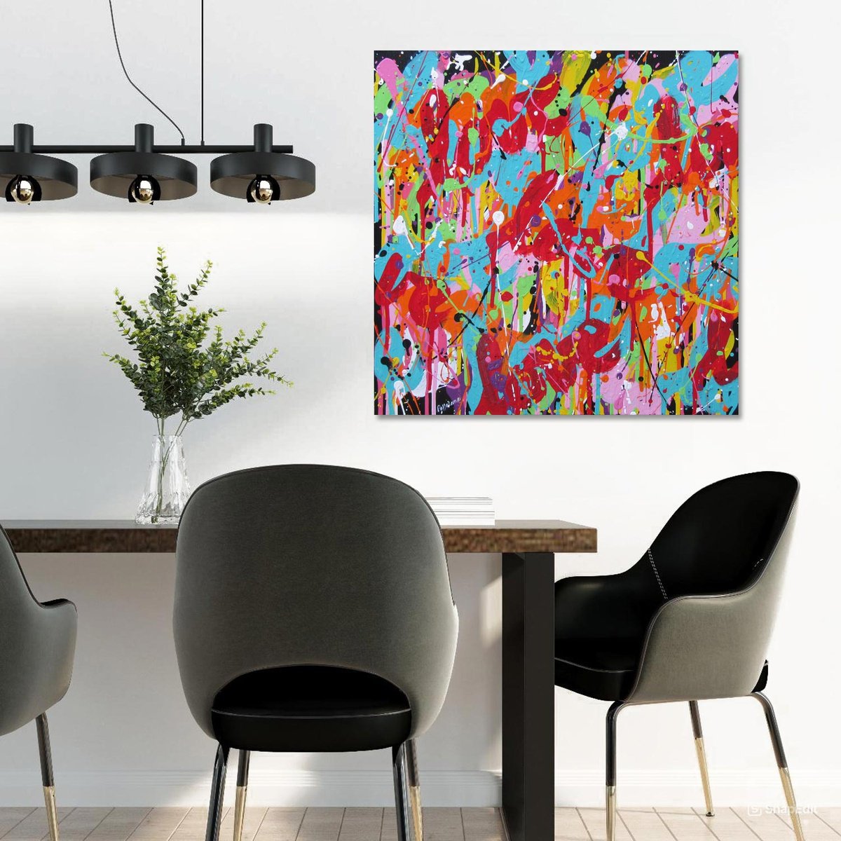 Urban And Pop Acrylic Painting , Colorful Love By Isabelle Pelletane, 20 X 20, Artwork For Sale On Artfinder