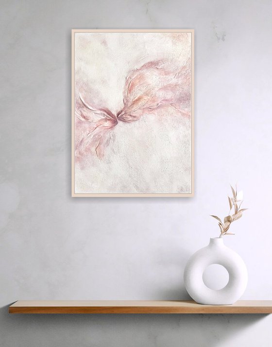 Abstract flower textured art