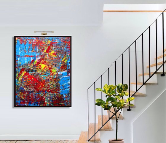 COLOURS  OVERFLOW,  XL,  framed