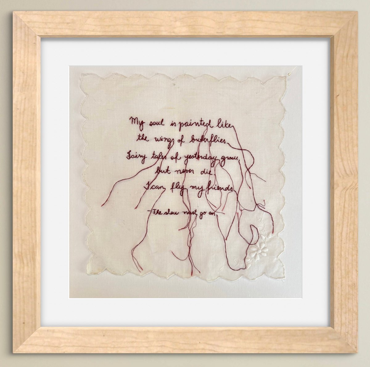 Expressive Abstract Relief By Mafe Bastos, 10 X 10", "The Show Must Go On", Original Artwork