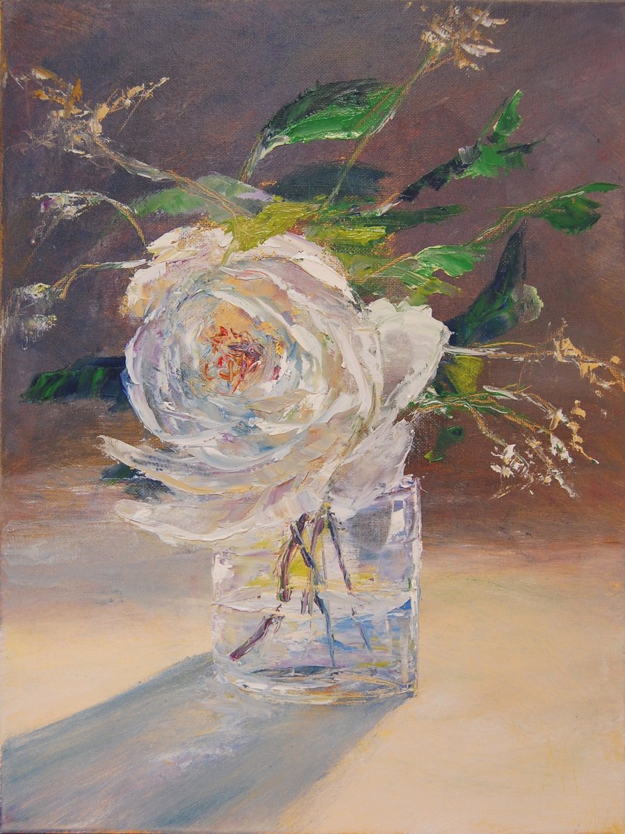 Flower in a glass by Mikhail Nikitsenka