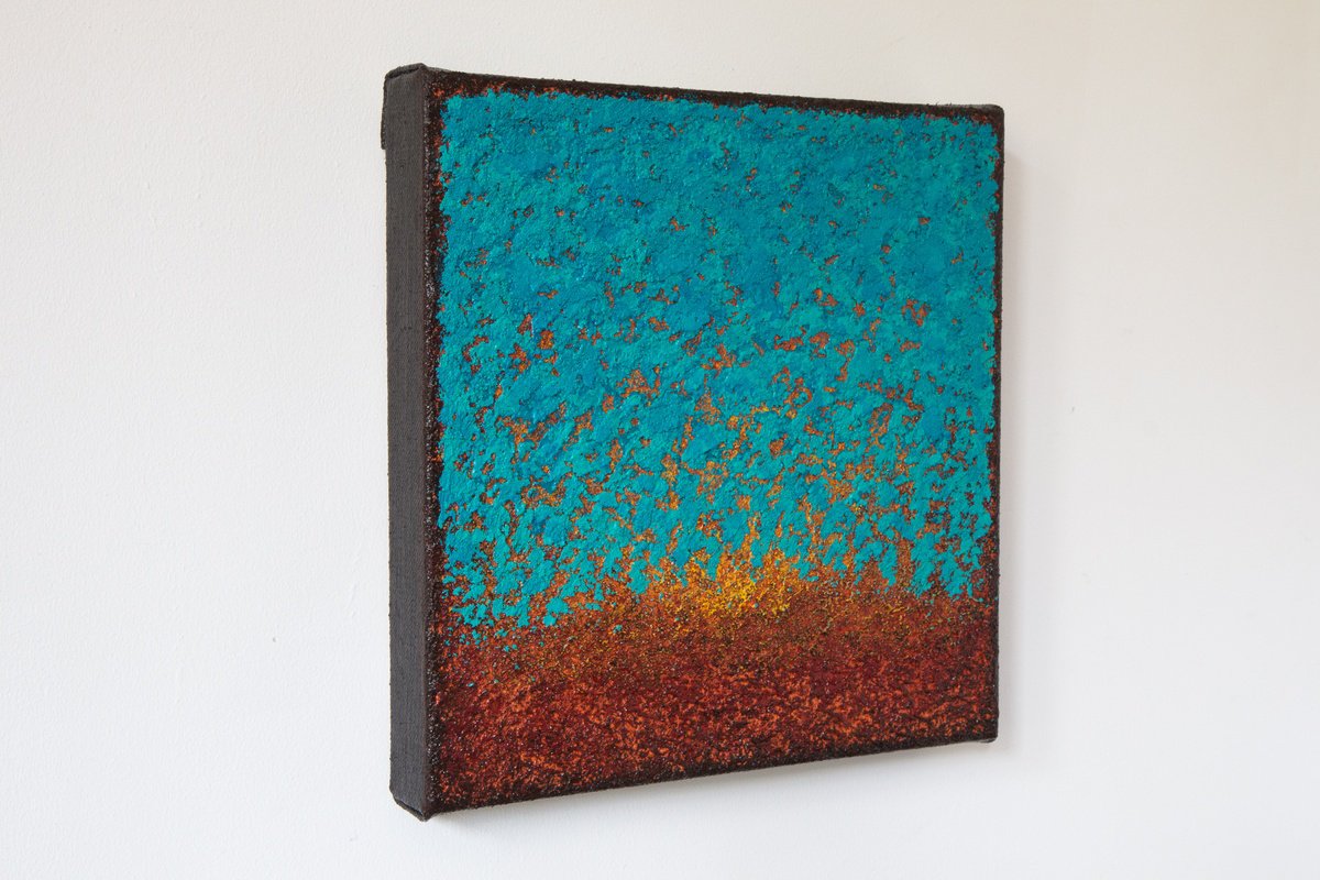 Abstract Acrylic Painting By Stefan Fierros, 12 X 12", Shifting Paradigm - 6, Original Artwork