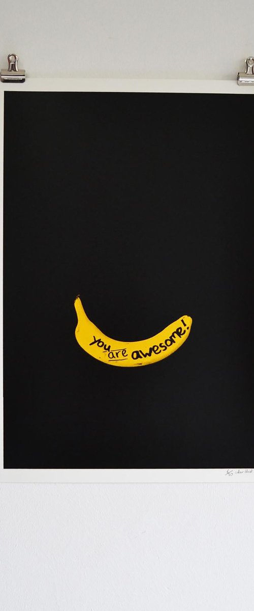 you are awesome by Colour Black