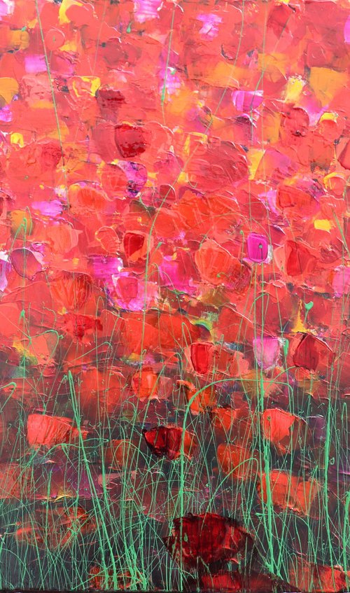 flowers in red by Donatella Marraoni
