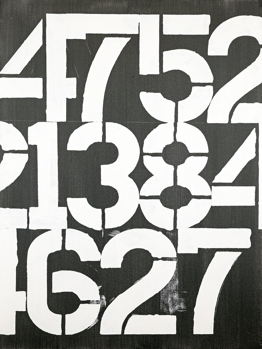 Geometric Abstract Acrylic Painting By Niki Hare, 30 X 40", Four Seven Five Two, Original Artwork