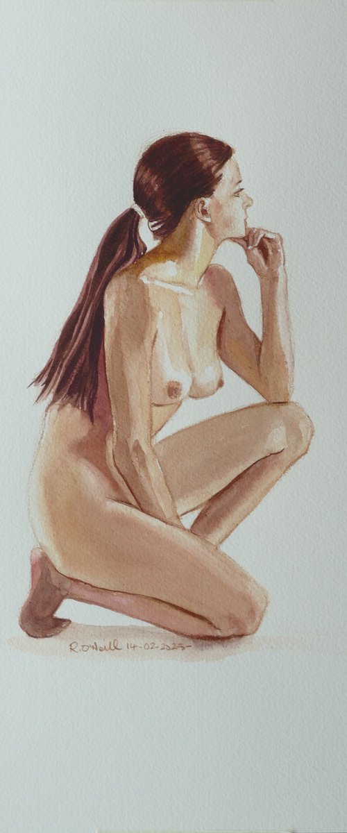 Seated female nude by Rory O’Neill