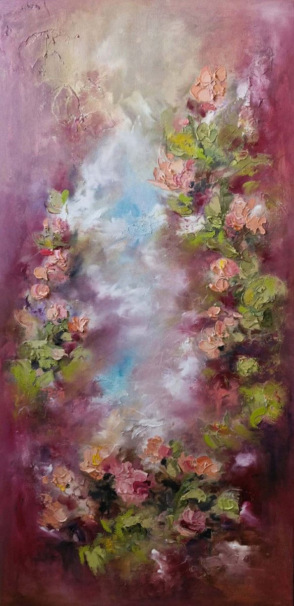 Breath Of A Hidden Garden By Anna Schofield, 20 X 39, Artwork For Sale On Artfinder