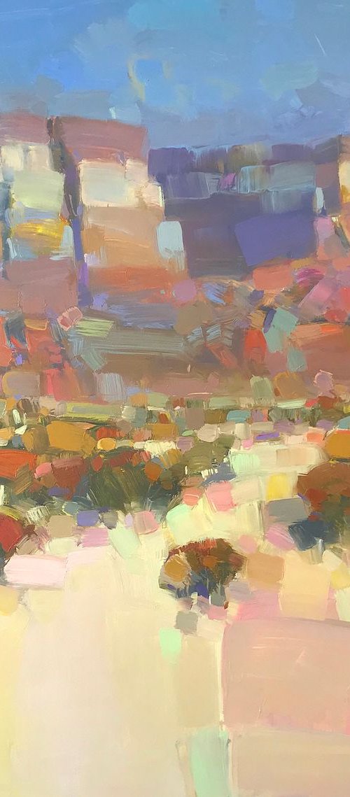 Canyon View, Landscape oil painting, One of a kind, Signed, Handmade artwork by Vahe Yeremyan