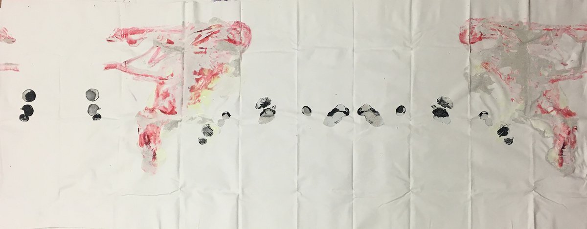 Abstract Landscape Acrylic Painting By Mattia Paoli, 81 X 34", Cosmo No.4, Original Artwork